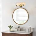 Lampe de vanité intérieure 1/2/3/4 lumière de salle de bain, luminaires de salle de bain sur miroir, luminaire de salle de bain doré avec abat-jour en verre transparent