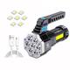 lampes de poche led haute puissance cob lumière latérale éclairage extérieur léger abs matériel torche 7 led lampe de travail rechargeable