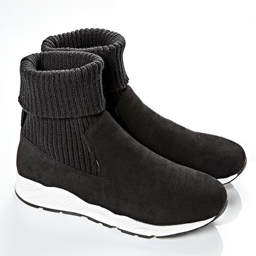 Winterboot Rania mit Strickschaft schwarz