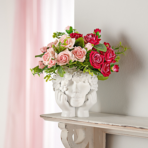 Vase "Gesicht" aus Polyresin Image