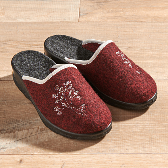 Pantoffel "Cara" bordeaux-schwarz Image