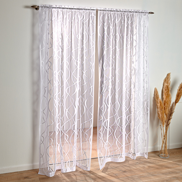 Vorhang "Welle", weiß, 140x230 cm Image