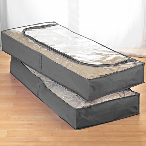 Unterbett-Kommoden grau, 2er-Set