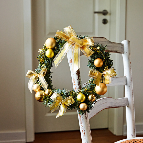 Weihnachtskranz gold Image