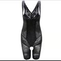 Womens Shapewear Firm Control Lace N Smooth Built-in Bra Body Shaper Fajas Crotch Lingerie Sexy Lace Bodysuit Deep V Teddy One Piece Lace Babydoll