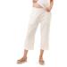 Remy Smocked Crop Cotton Maternity Pants