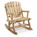 CASTLECREEK Outdoor Rocking Chair Wooden Oversized Adirondack Rocker for Porch and Patio