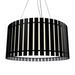 Accord Lighting 1 - Light Unique Drum LED Chandelier Wood in Black | 8.66 H x 19.69 W x 19.69 D in | Wayfair 1092LED.02
