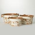 7 H 7.75 H and 8.5 H Sullivans Fall Embossed Bucket - Set of 3 Multicolored