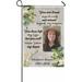 HGUAN Personalized Forever In My Heart Flower Memorial Garden Flag For Grave - Custom Double Sided Garden Flags Outside - Grave Decorations For Cemetery