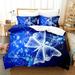 Butterfly Bedding Set Butterfly Duvet Cover Set Twin Full Queen King Size Blue Purple Butterflies Printed Comforter Cover Set for Girls Kids Teens 1 Quilt Cover 2 Pillowcases 3 Piece