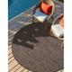 Unique Loom Outdoor Solid Rug 10 8 x 10 8 Round Light Brown