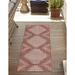 Unique Loom Tambor Outdoor Modern Runner Rug 3 3 x 12 0 Rust Red