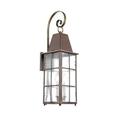 Fourteenth Colony Lighting 2 - Light Outdoor Wall Lantern Glass/Metal in Brown | 25 H x 7 W x 8 D in | Wayfair 3563