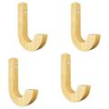 Mouind 4PCS Solid Wood Wall Hanging Clothes Hook Clothes Hook Bamboo and Wood Bathroom Wall Hanging Natural Wood Wall Hanging Simple Modern Hook