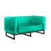 Mojow Yomi 76.5" Wide Outdoor Patio Sofa w/ Cushions Metal in Black | 27.3 H x 59.4 W x 30.1 D in | Wayfair 3760283028821