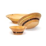 Natalis - Emozioni d'Arte Manara 3 Piece Serving Bowl Set Wood in Green/Brown | 4 H x 15.1575 D in | Wayfair 77004VG