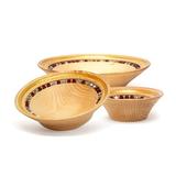 Natalis - Emozioni d'Arte Ambrine 3 Piece Serving Bowl Set Wood in Green/Brown | 4 H x 16.1417 D in | Wayfair 77003VG