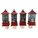 Lantern Swivel Plug In Night Light with Christmas Scenes 4 Piece Set 6 Inch