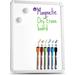 Kedudes Magnetic Whiteboard - Sheet (17x13) with 6 Colored Markers