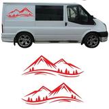 2PCS RV Camper Caravan Sticker Decal Woods Graphic Mountains Universal