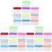 3pcs 10 Books of Multi-function Note Pads Colored Translucent Memo Pads Sticky Tabs Memo Stickers Small Memo Pads