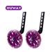 HUWAY training wheels flash mute wheel bicycle stabiliser mounted Kit compatible for bikes of 12 14 16 18 20 Inch? 1 Pair (Purple)
