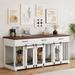 Tucker Murphy Pet™ Dog Crate Furniture Indoor en Dog Kennel Furniture w/ 3 Sliding Barn Door, 2 Dividers & 3 Drawers, 72"X23.6"X31.5"H | Wayfair