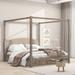 Red Barrel Studio® Adreinne Canopy Bed Wood in Brown | 70.9 H x 78.8 W x 83.9 D in | Wayfair 4C00E19A6A1B427C88553F1EFBB749D1