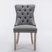 House of Hampton® Joslyne Tufted Velvet Back Side Chair Dining Chair Wood/Upholstered/Velvet in Gray | 37.4 H x 25.5 W x 19.7 D in | Wayfair