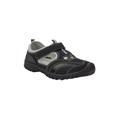 Extra Wide Width Men's Sport Sandal by KingSize in Black Grey (Size 10 EW)