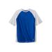 Men's Big & Tall Raglan sleeve swim shirt by KingSize in Royal Blue White (Size 2XL)