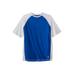 Men's Big & Tall Raglan sleeve swim shirt by KingSize in Royal Blue White (Size 4XL)