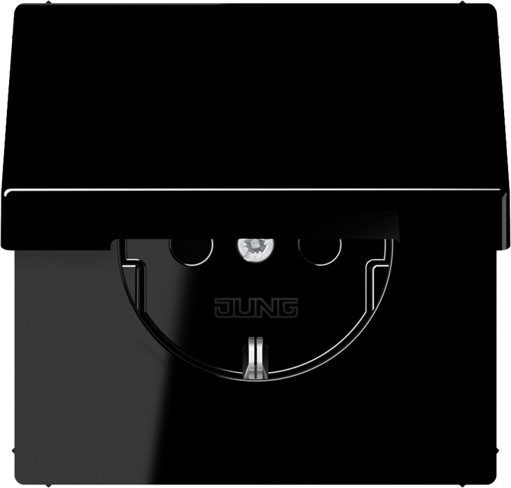 Jung SCHUKO-Steckdose 16 A 250V LS 1520 BFKL SW LS1520BFKLSW Image