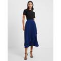 French Connection Arie Pleated Midi Skirt, Blue