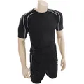Loops S Adult Short Sleeve Training Shirt & Short Set - Black/white Plain Football Kit