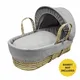 Kinder Valley Grey Waffle Baby Baby Moses Basket Bedding Set For Newborn