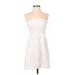 Gap Outlet Casual Dress - Party Open Neckline Sleeveless: White Solid Dresses - Women's Size 4