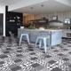 Designer Grey & White Slip Resistant Vinyl Flooring For Kitchen, Living Room & Dining Room 5M X 3M (15M²)