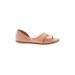 Lucky Brand Flats: Tan Print Shoes - Women's Size 8 1/2 - Open Toe