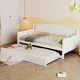 Abrihome 3Ft Daybed With Trundle Bed Sofa Bed, Single Bed For Guest, Pull Out Trundle For Living Room And Bedroom