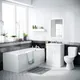 Nes Home 1700mm Bath, Wc Toilet & 600 mm White Vanity Basin Cabinet