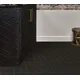 Black Designer Effect Anti-Slip Vinyl Flooring For Kitchen, Conservatory & Dining Room 6M X 4M (24M²)