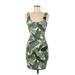 Divided by H&M Casual Dress - Bodycon: Green Print Dresses - Women's Size 6