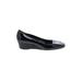 AK Anne Klein Wedges: Black Print Shoes - Women's Size 9 1/2 - Round Toe