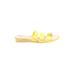 Eric Michael Sandals: Yellow Solid Shoes - Women's Size 41 - Open Toe