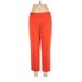 J.Crew Factory Store Dress Pants - High Rise Straight Leg Boyfriend: Orange Bottoms - Women's Size 8