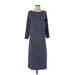 Vineyard Vines Casual Dress - Midi: Blue Stripes Dresses - Women's Size Small