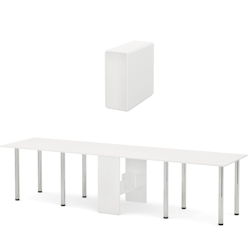 Rodnik Esstisch-Bürotisch ausklappbar bis 310 cm, 5 Größen möglich, für bis zu ca. 12 Personen geeignet! in Weiß Image
