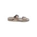Banana Republic Sandals: Slide Platform Casual Tan Solid Shoes - Women's Size 8 - Open Toe